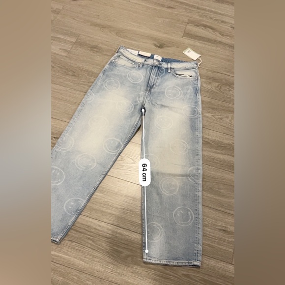 💥RARE💥. *NEW* Smiley x H&M jeans W34 - Picture 7 of 8